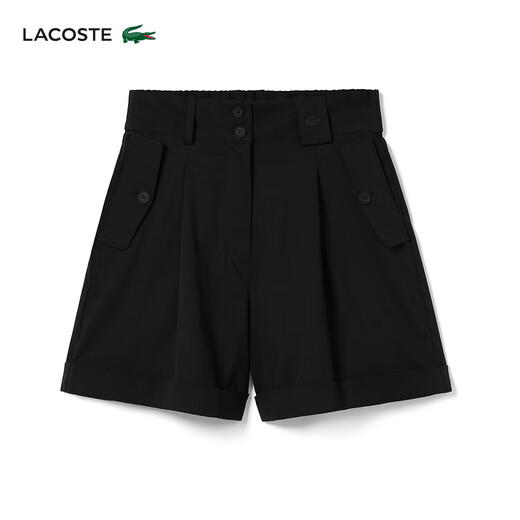 Lacost (LACOSTE) French crocodile women's spring fashion casual loose comfortable solid color shorts FF3880 031/black 34/155