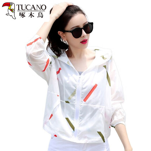 Woodpecker sunscreen clothes for women 2025 summer new Korean version small loose and versatile student sunscreen clothes thin short jacket Pink blue plaid without pocket S recommended 70-85 Jin [Jin equals 0.5 kg]