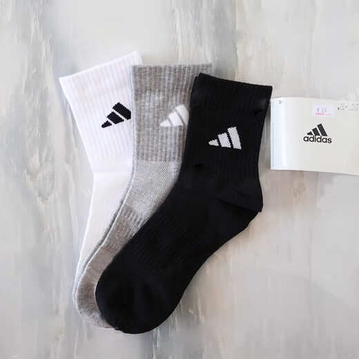 Adidas (adidas) мужские носки и женские носки в летних новых стилях, атаковавшихся в стиле, обучающихся в баскетбольных носках для спортивных носков женских носков в средней трубе, мужские официальные флагманские флагманские JC9273 Counter подлинные L [43-46 размеров] Abretnuine