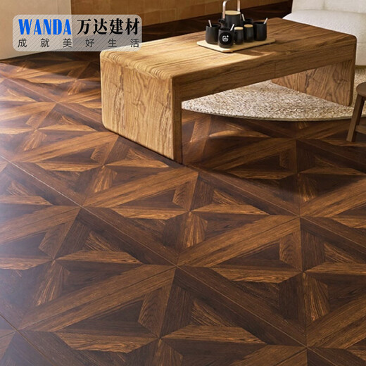 凡尔赛拼花木纹砖600x600全瓷哑光白胚客餐厅卧室地砖仿实木地板 6623【全瓷白胚·3C附录G】 600x600