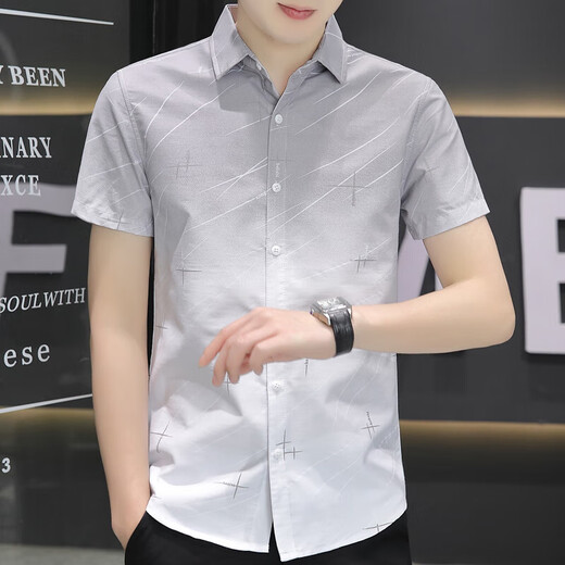 Pang Donglai DL Summer Nuevo camisa de manga corta Camisa informal