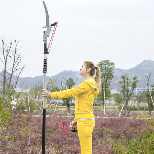 Vinoa SK5 high-branch shears telescopic pole 7-meter high-altitude scissors high-altitude saw garden tools fruit tree pruning scissors Deyali Shark four-pull 4.5-meter thick buckle rod