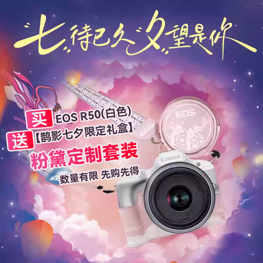 佳能r50 微单相机 入门级 R50 APS-C画幅 旅行家用学生vlog视频 4k小巧便携 数码照相机 R50白色单机身  原包未拆封 官方标配【不含配件 推荐加购套餐配置】