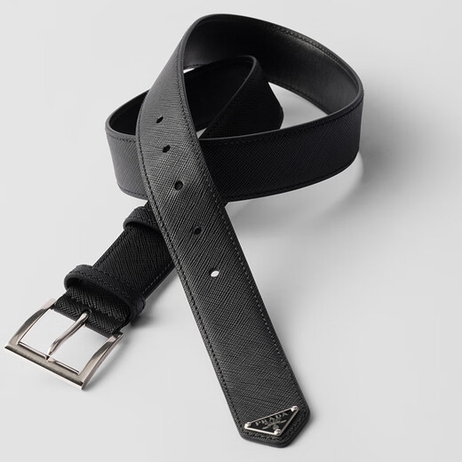PRADA/Prada gift men's Saffiano cow leather belt belt black 90cm