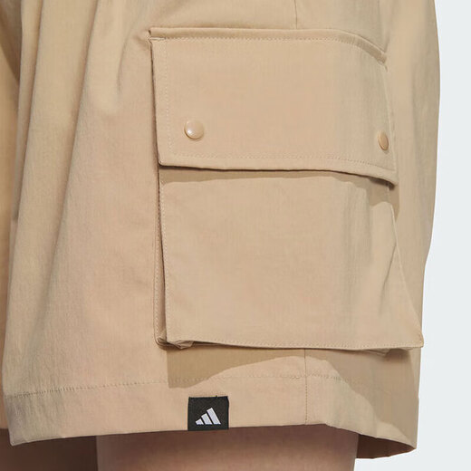 阿迪达斯（adidas）运动裤男裤2025夏季新款梭织透气五分裤宽松健身训练休闲工装短裤 JL9274卡其色 L