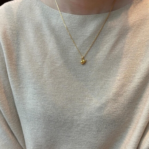 BMOI Old Phoenix 999 pure gold small gram weight small gourd necklace simple collarbone simple show temperament classic gourd