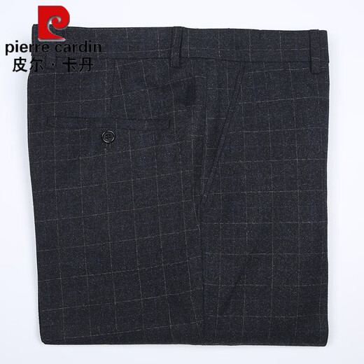 Pierre cardin wool trousers for men autumn and winter new style hanging without ironing wool suit pants business casual long pants thick light gray stripes 9885 29 (2 feet 2 waist)