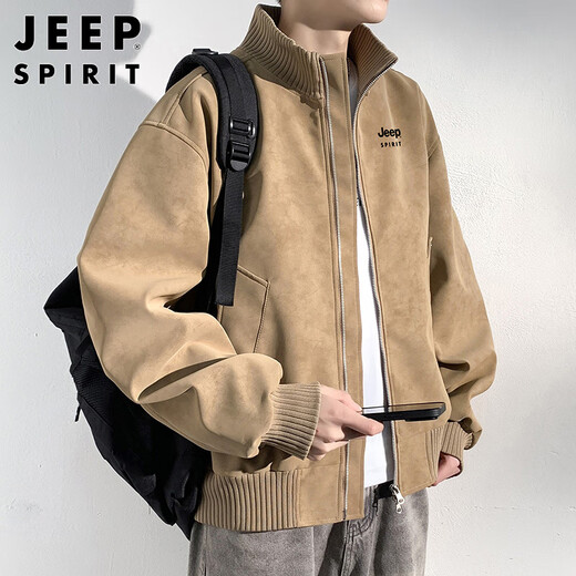 JEEP SPIRIT Jeep jacket men's jacket men's leather clothes autumn and winter casual high-end workwear style high-end handsome men's clothing