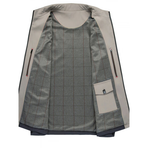 Lilanz high-end 2025 new style Lilanz autumn jacket men's stand collar business middle-aged men's executive casual jacket navy blue M 170/88