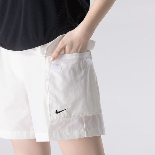耐克（NIKE）女装运动套装25夏新款简约时尚POLO衫短袖T恤梭织五分裤 两件套 DV7885-423+HM6983-133 L