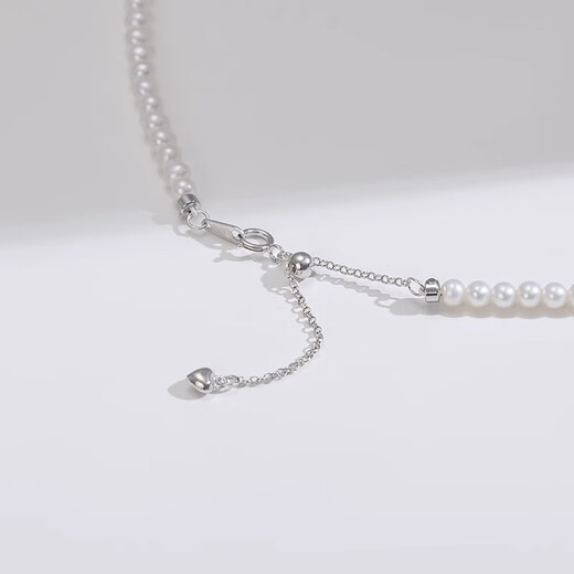DL 1998 Fat Donglai same style S925 silver freshwater pearl necklace Here Comes the Mushroom Edison White XG Pearl Necklace