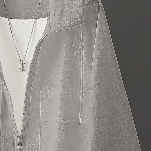 丝柏舍连帽外套2025夏装新款女装时尚简约宽松款通勤长袖上衣