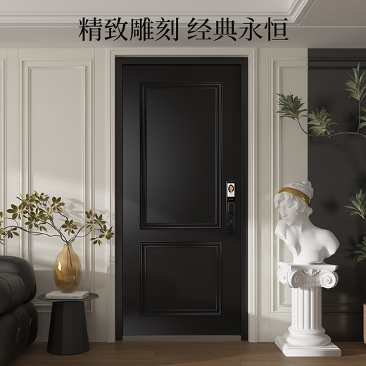 
OUDILE French retro security door entrance door Gejue black jade + optional villa door mother door mechanical lock 2150*960/2050*1050