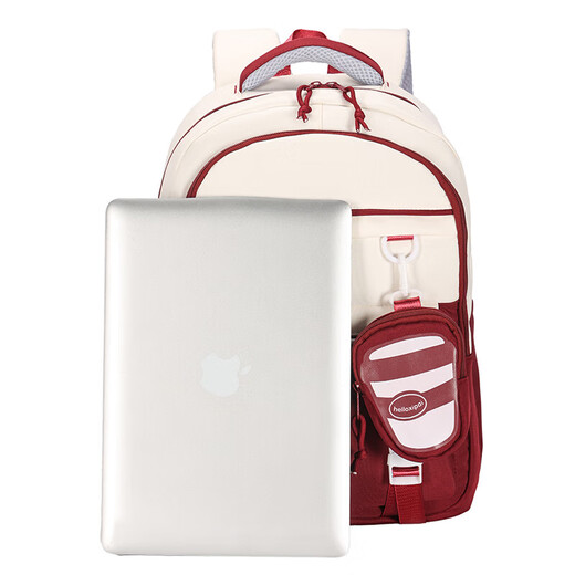 JUNIOR High School Girls Schoolbags mit großer Kapazität und leichter Belastung Reduzierung der Schüler College Style-Grundschule Schüler 3-6 Rucksack rot