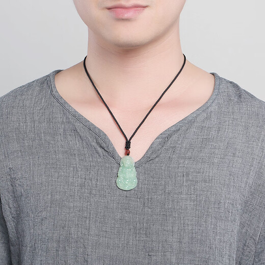 龍徽珠宝翡翠玉观音吊坠菩萨玉坠玉石玉佩男款生日节日礼物送男友