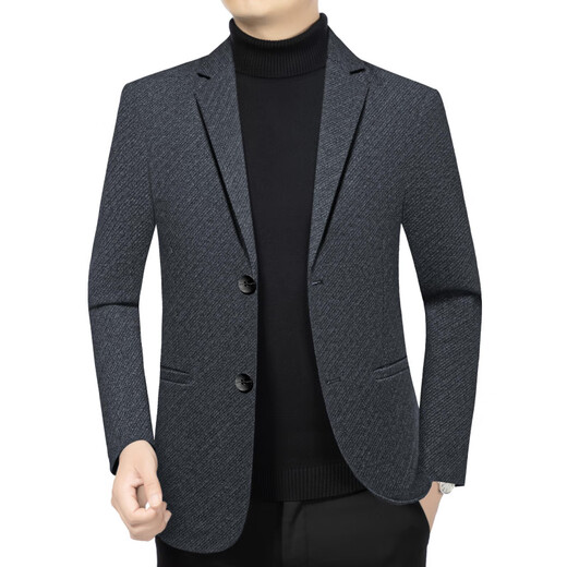 Septwolves Jacket Expert 2025 New Men's Casual Suit Jacket Men's Autumn and Winter Middle-aged Casual Uniform Dad Suit Top Thin Section Light Gray D96099 XL 180 Size Suitable for 130-155 Jin Jin is equal to 0.5 kg