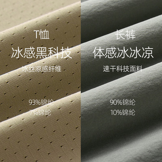 红蜻蜓;RED DRAGONFLY红蜻蜓休闲套装男夏季冰丝短袖搭配休闲裤中年爸爸运动健身两件套 HQTLJ9905YH+CY2501白色+黑色 M
