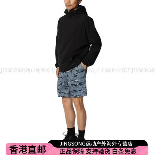 Snow Peak纯色连帽套头休闲长袖夹克外套 男女 海军蓝 M