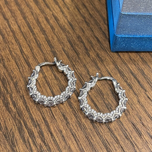 Yadige Heavy Industry Antique Design All-over Sterling Silver 925 Earrings Tanzanite Earrings Silver Earrings French Baby's Breath Pre-Order 3 Days Silver Earrings --- Rose Gold