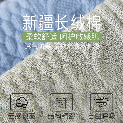 Langsha Socks Men's Pure Cotton Boat Socks Summer Thin Antibacterial Anti-odorant Breathable All-Cotton White Men's Sports Ear-Lifting Socks