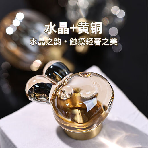 Französisch Licht Luxus Kristallpaarung Ei Transparent Kaninchengriff Schrankgarderobe Türgriff Tier Champagner kleiner Griff T2694 Transparenter Schmetterling