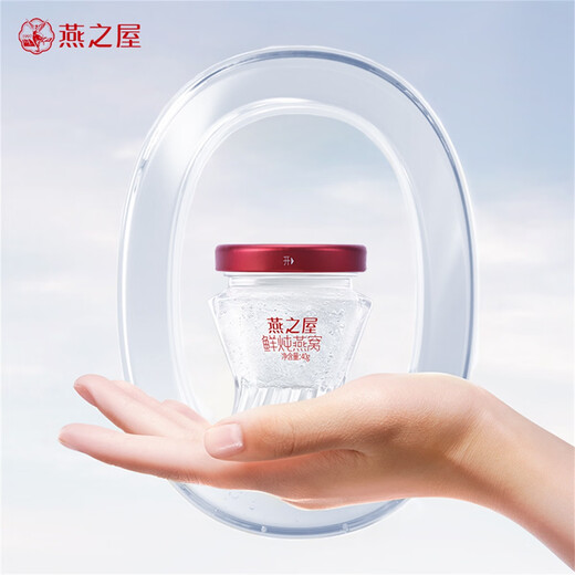 Swallow House Fresh Stewed Bird's Nest Gift Box with Rock Sugar Bird's Nest Instant Meeting Souvenir Gift Gift Holiday Gift Box 40g5 Bottle (Red Flower Gift Box)