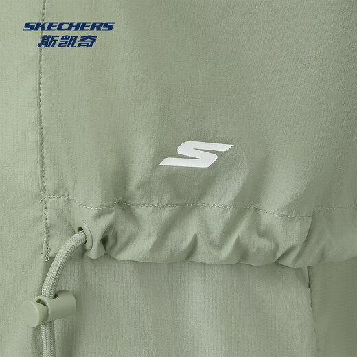 
Skechers women's woven hooded jacket P225W001 Dark matcha green/01SZ M