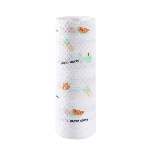 JCZS German kitchen paper disposable dishcloth rag lazy rag wet and dry cleaning kitchen paper absorbent printing 1200 pieces + rag hanger