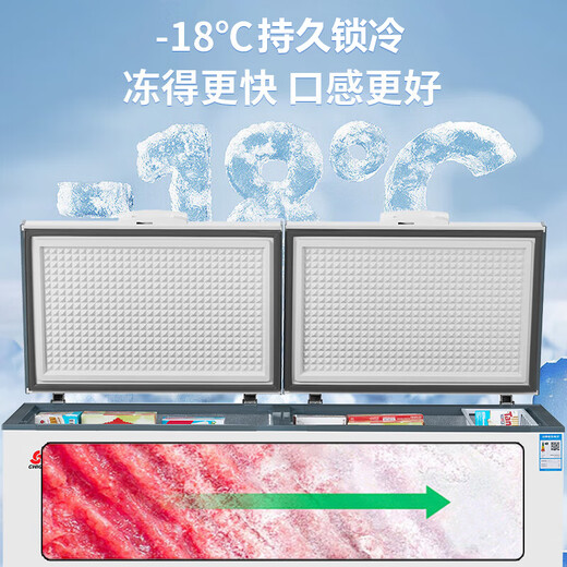 CHIGO single-temperature freezer 398-liter household and commercial large-capacity freezer horizontal fully frozen fresh-keeping refrigerator first-class energy-efficiency large freezer trade-in BD/BC-398D