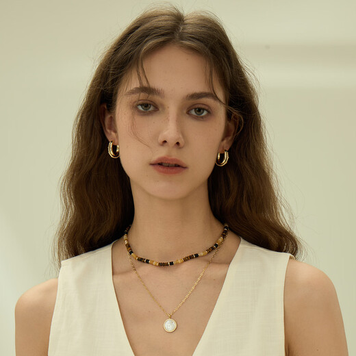 Arsis celebrity style free matching snake bone double layer earrings, women's simple and versatile earrings as a gift for your girlfriend