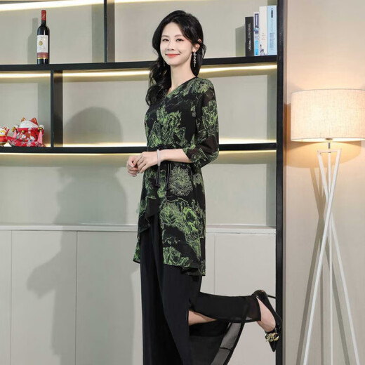 Hengyuanxiang 2025 Summer Nuevo tope de vientre larga de moda para mujeres Traje de temperamento de pierna ancha informal