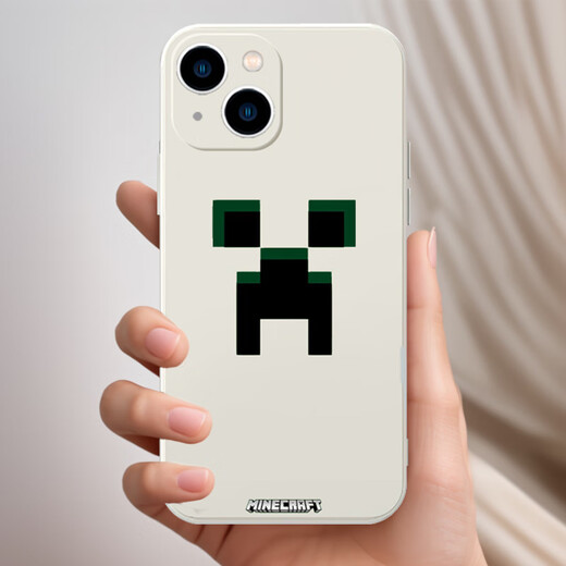 
XMSJ Minecraft phone case Apple 14 Huawei mate60 peripheral iPhone 15 promax game OPPO Xiaomi 13MC square vivo12Minecraft Kuli terror p JLC14223 Minecraft - Straight side TPU - Antique white iPhone