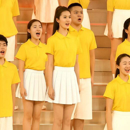 今诩啦啦操服装大学高质量学生团体表演运动会开幕式方阵班服大合唱拉 841(备注颜色)上衣+中裤+白袜子 L