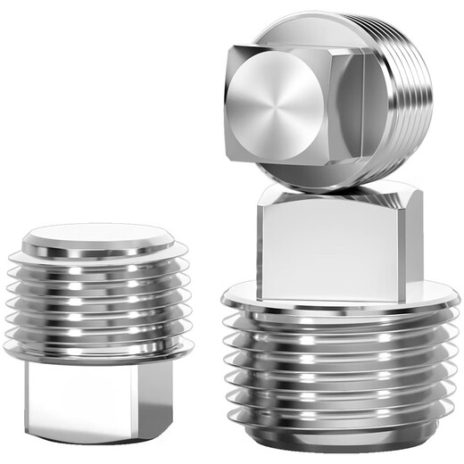 Tianzhuo Hardware 304 stainless steel outer square plug pipe plug screw plug outer square wrench bulkhead PT/NPT oil plug 2 minutes 4 minutes 6 minutes PT1-1/4 316 material