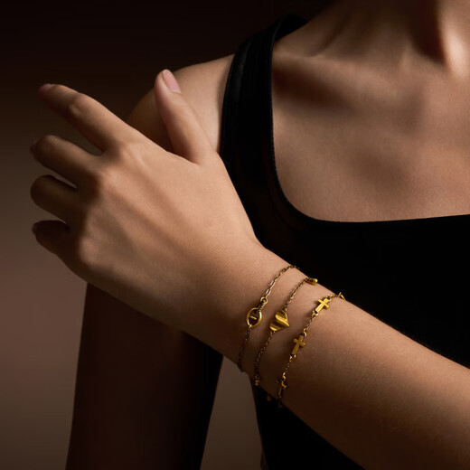Monologue [5 août Ajustement des prix] Chaîne monologue Goldisme rétro Gold Love Bracelet MR1694 Bracelet d'amour cadeau d'anniversaire 16,25 cm