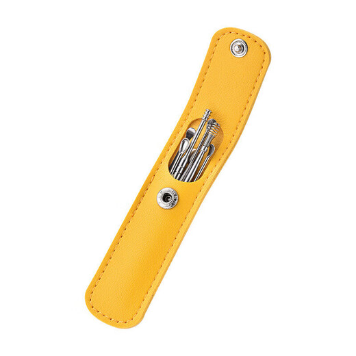 Yimaika ear-picking 6-piece set ear-picking tool spiral professional household stainless steel ear-picking tool leather case thickened ear-picking 6-piece set 1 piece random color
