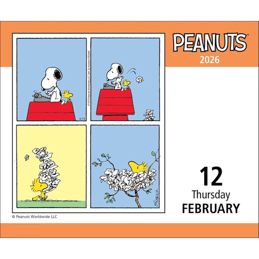 花生漫画2026日历 每天一页 史努比 Peanuts* 2026 Day-to-Day Calendar 英文原版进口台历 Charles M. Schulz 新年礼物 Snoopy