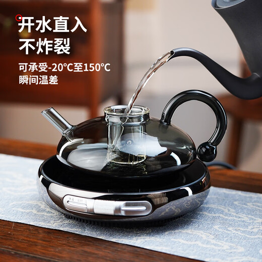 Full-degree heat-resistant glass teapot, electric ceramic stove, teapot, kettle, Pu'er white tea, household stove for teamaking, Huicai Mousepot, single pot 500ml