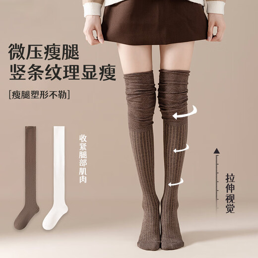 Nanjiren over-the-knee long stockings women's cotton socks calf high slimming long leg boot socks 2025 Spring and Autumn