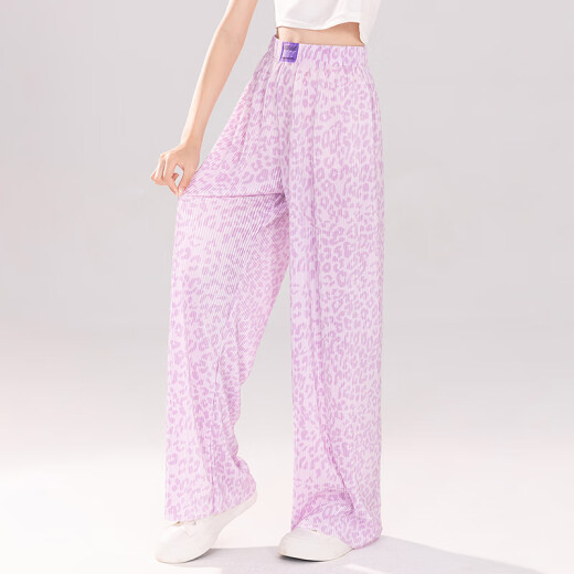 Yoyo One (Yoyo One) Pantalones de verano de niñas Pantalones delgados de pierna ancha 2025 Niños nuevos niñas grandes niños grandes Summer Summer Seda Mosquito Mosquito Summer 15122 Rosa Purple 170 170cm