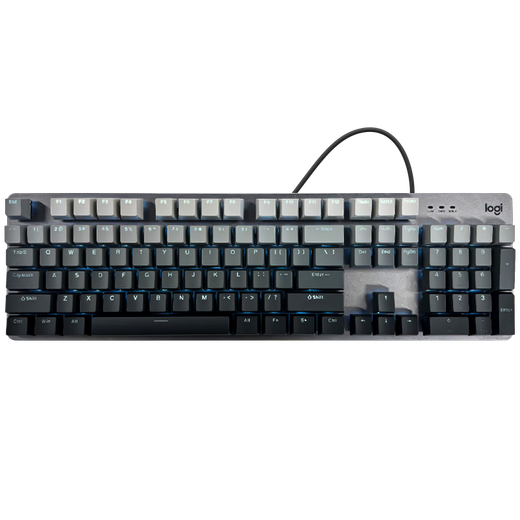 罗技（Logitech）K845机械键盘背光有线键盘 游戏电竞键盘 茶青红轴键盘DIY键帽 办公游戏键鼠套装 全尺寸104键盘 K845-极昼正刻键帽 红轴