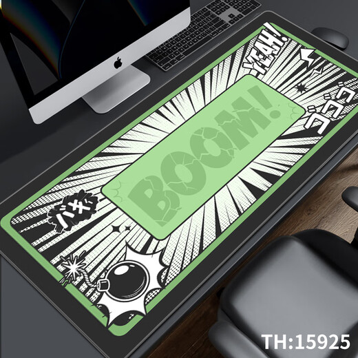 
Ruqinlian cool comics e-sports mouse pads for extra large men's personalized workstation office computer desk pads rubber pads keyboard pads smooth thickened lock edge wrist pads non-slip and wear-resistant 15929 red BOOM length 600mmX width 300mmX thickness 2mm