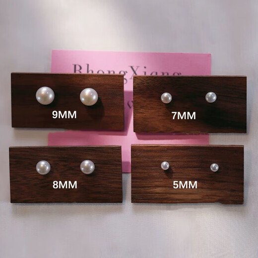 5A grade natural freshwater real pearl earrings for women S999 sterling silver steamed bun flat round 2025 new ear piercing earrings white + 999 pure silver 9mm one pair one pair