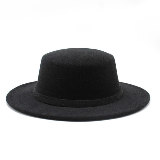 Gisela Hepburn style hat, autumn and winter European and American celebrity small fragrance light luxury Hepburn style photography photography felt hat retro British black pearl felt hat