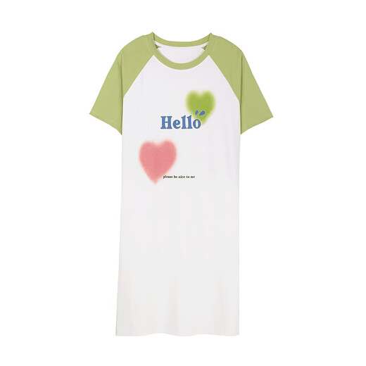 Lexi Beiqi Хлопковое хлопок с короткими рукавами ночной рубашкой Ladies Lamies Home Cartoon Cust Dev H702 170 160 (м)