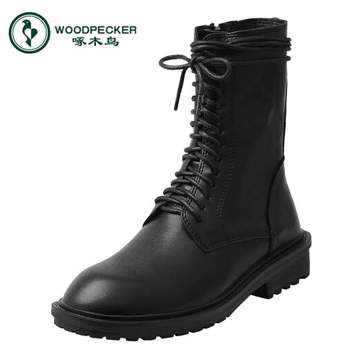 Specht Martin Stiefel für Frauen Britisch -Stil INS2025 Herbst Neue vielseitige Frühling und Sommer atmungsaktives Motorrad Dünne kurze Stiefel 14 Löcher mittelgroßen Single 34