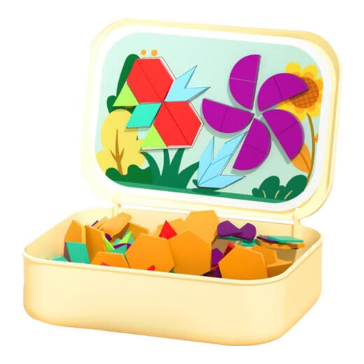 Aijip Tangram Magnetkraft Geometrische Figur Mathematik Kinderspielzeug Jungen und Mädchen 3-6 Jahre alt Geburtstagsgeschenk Grundschule Lehrmittel