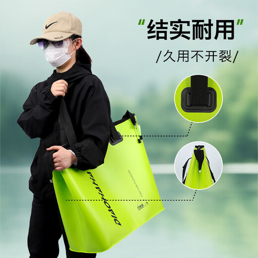 Portable fishing gear bag fish protective bag extra large capacity fishing gear storage waterproof fishing bag portable fishing gear bag fluorescent green