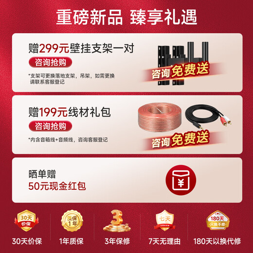 先科 会议室音响套装组合10英寸家庭KTV背景音乐培训会议专用设备系统蓝牙功放壁挂音箱VD-201/K3V