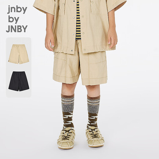 jnby by JNBY新款江南布衣童装宽松短款直筒裤25夏男女童1P5E12200 212/浅灰卡其 110 cm